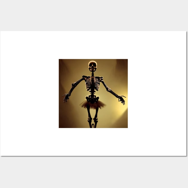 Ballet Skeleton Gothic Wall Art by ShopSunday